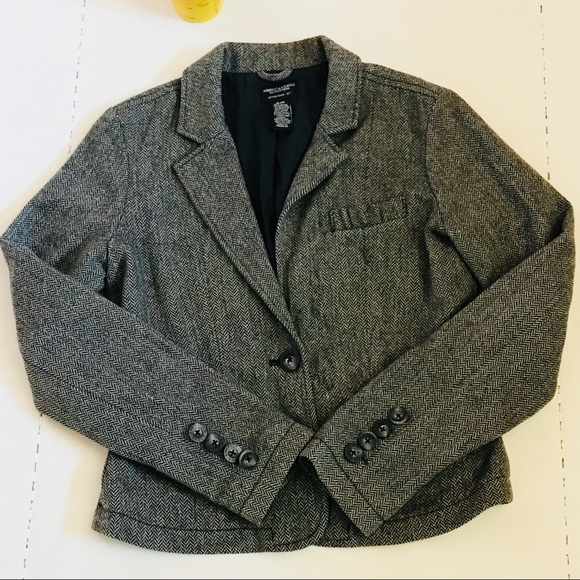 AEO Gray Blazer Size Small - Picture 1 of 5